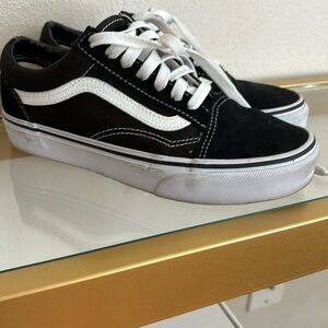 Black and white vans